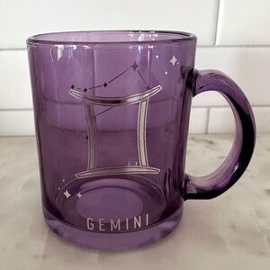 Gemini Purple Glass Mug